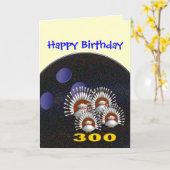 Happy Bowling Birthday Kaart (Gele Bloem)