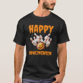 Happy Bowlingbetween Pun Halloween Pumpkin Bowling T-shirt (Voorkant)