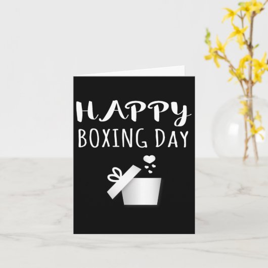 Happy Boxing Day Shirt Kerst Feestdagen T-shirt Kaart (Gele Bloem)