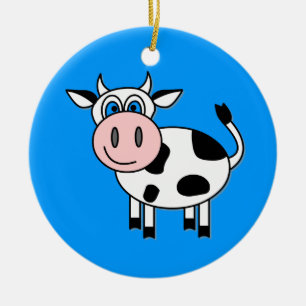 Happy Boy Cow Keramisch Ornament