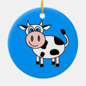 Happy Boy Cow Keramisch Ornament (Achterkant)