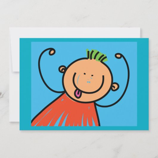 Happy Boy Invitations Kaart (Voorkant)