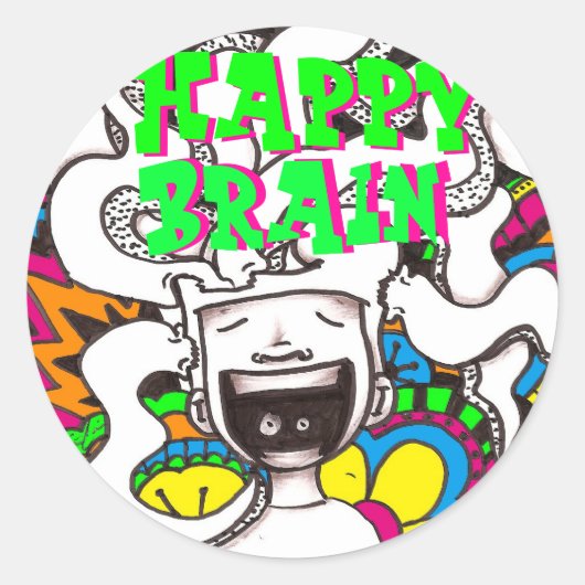 Happy Brain #7 Sticker (Voorkant)