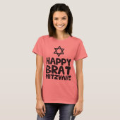 Happy Brat Mitzvah (Bar / Bat Mitzvah) T-shirt (Voorkant volledig)