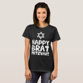 Happy Brat Mitzvah (Bar / Bat Mitzvah) T-shirt (Voorkant volledig)