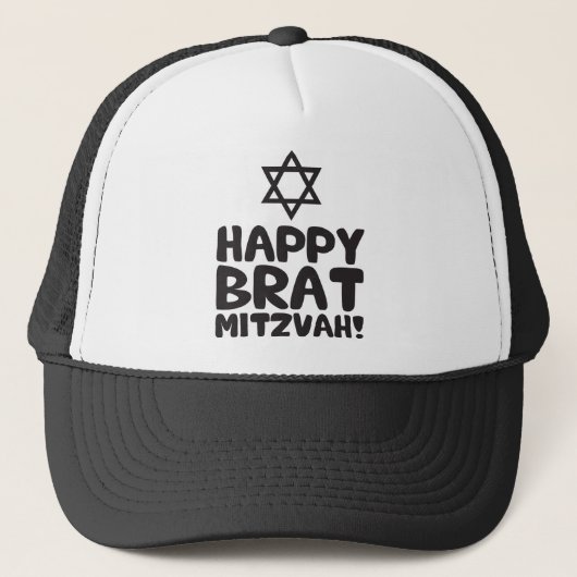 Happy Brat Mitzvah (Bar / Bat Mitzvah) Trucker Pet (Voorkant)