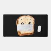 Happy Bread Slice Cartoon Smiling Toast Bureaumat (Keyboard & Muis)