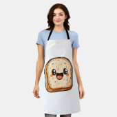 Happy Bread Slice Cartoon Smiling Toast Schort (Gedragen)