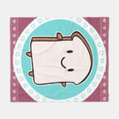 Happy Bread Slice Fleece Deken (Voorkant (Horizontaal))