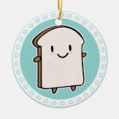 Happy Bread Slice Keramisch Ornament (Voorkant)