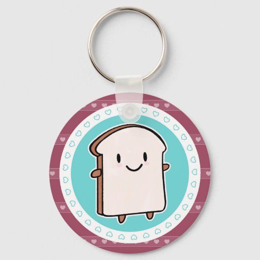 Happy Bread Slice Sleutelhanger (Voorkant)