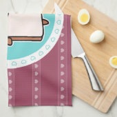 Happy Bread Slice Theedoek (Quarter Fold)