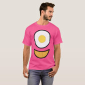 Happy Breakfast of a Fried Egg and a Croissant 80s T-shirt (Voorkant volledig)