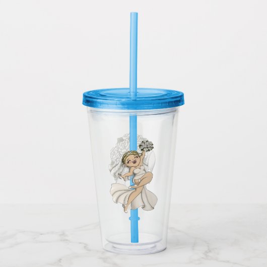 Happy Bride 02 Acryl Drinkbeker (Voorkant)
