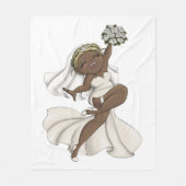 Happy Bride 02 Fleece Deken (Voorkant)