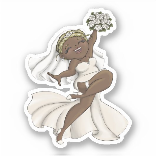Happy Bride 02 Sticker (Voorkant)