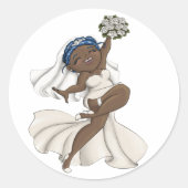 Happy Bride 07 Ronde Sticker (Voorkant)