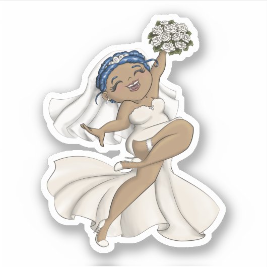 Happy Bride 07 Sticker (Voorkant)