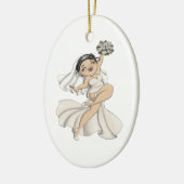 Happy Bride 11 Keramisch Ornament (Links)