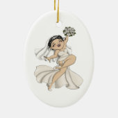 Happy Bride 11 Keramisch Ornament (Achterkant)