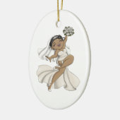 Happy Bride 11 Keramisch Ornament (Links)