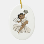 Happy Bride 11 Keramisch Ornament (Achterkant)