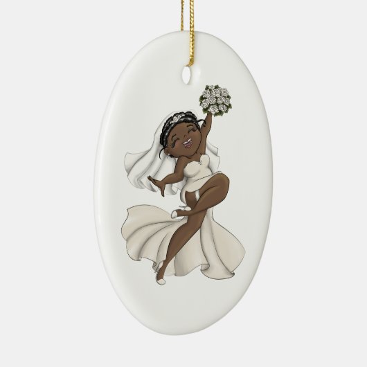 Happy Bride 11 Keramisch Ornament (Rechts)