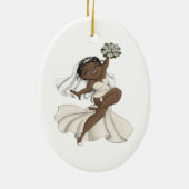 Happy Bride 11 Keramisch Ornament (Achterkant)