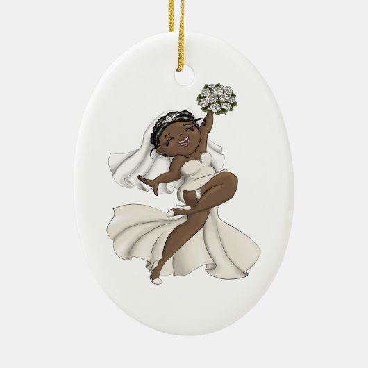 Happy Bride 11 Keramisch Ornament (Achterkant)