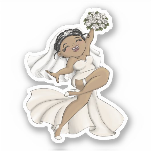 Happy Bride 11 Sticker (Voorkant)