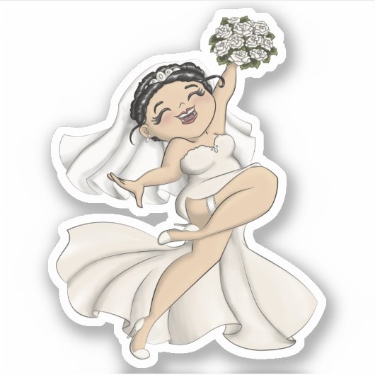 Happy Bride 11 Sticker (Voorkant)