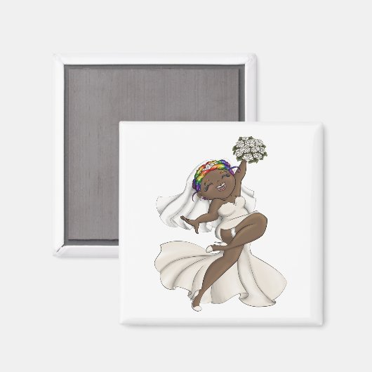 Happy Bride 13 Magneet (Voorkant / Achterkant)