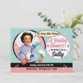 Happy Bride Douche Uitnodiging (Staand voorkant)