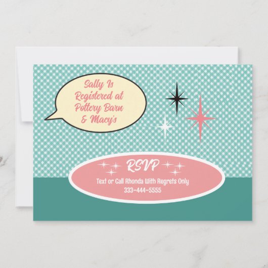 Happy Bride Douche Uitnodiging (Achterkant)