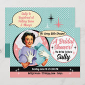 Happy Bride Douche Uitnodiging (Voorkant / Achterkant)