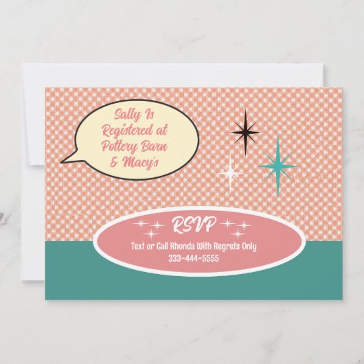 Happy Bride Douche uitnodiging - Roze (Achterkant)