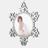 HAPPY BRIDE TIN SNEEUWVLOK ORNAMENT (Rechts)