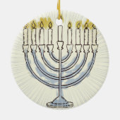 Happy & Bright Chanoeka Mooi Keramisch Ornament (Achterkant)