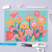 Happy Bright Flowers Decoupage Tissue Paper Tissuepapier (Craft)