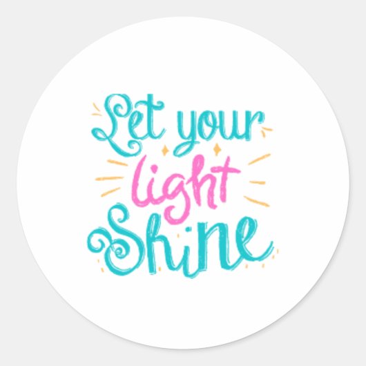 Happy Bright laat je licht Sticker schijnen (Voorkant)