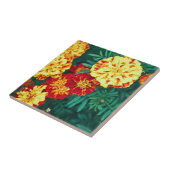 Happy Bright Marigold Flowers Floral Tegeltje (Zijkant)