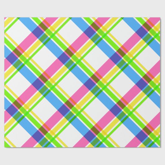 Happy & Bright Plaid inpakpapier (Vlak)