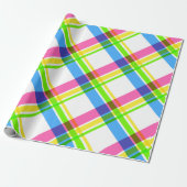 Happy & Bright Plaid inpakpapier (Uitgerold)