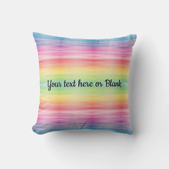 Happy Bright Rainbow Pillow aangepaste tekst omkee Kussen (Voorkant)