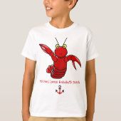 Happy Bright Red Lobster I Love Rehoboth Beach DE T-shirt (Voorkant)