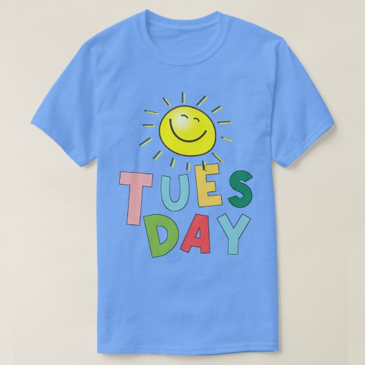 Happy Bright Sunny dinsdag T-shirt (Design voorkant)