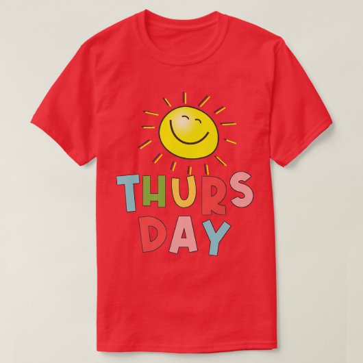 Happy Bright Sunny donderdag T-shirt (Design voorkant)