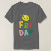 Happy Bright Sunny Vrijdag T-shirt (Design voorkant)