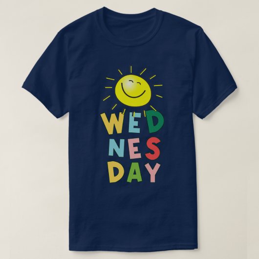 Happy Bright Sunny Woensdag T-shirt (Design voorkant)