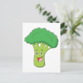 Happy Broccoli Vegetable Smiling Briefkaart (Staand voorkant)